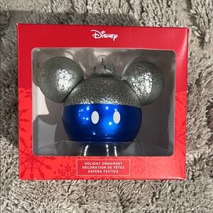 Disney Silver and Blue Mickey Ornament